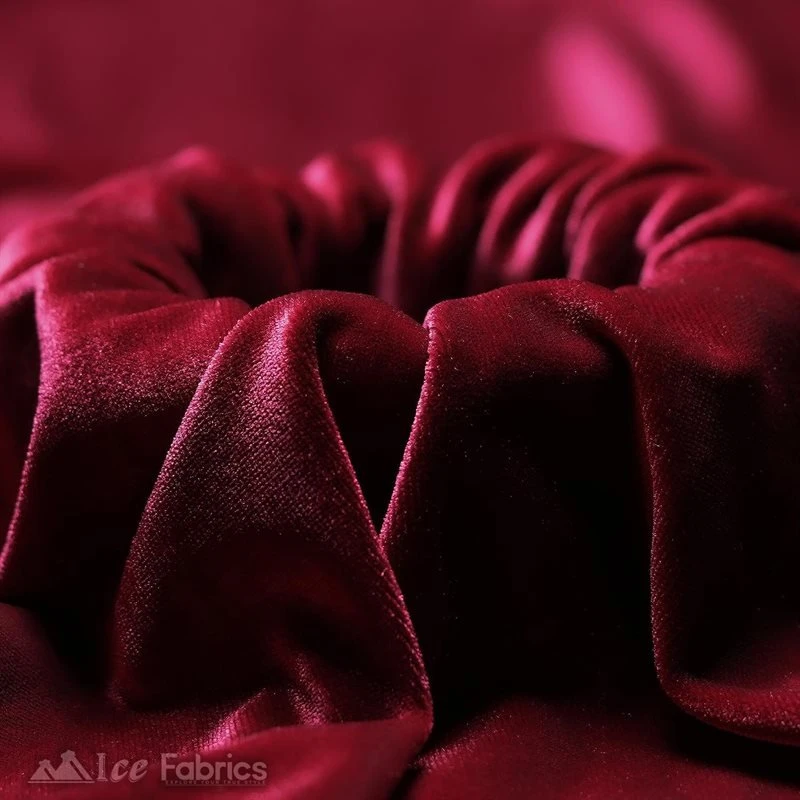 Red Wholesale Velvet Fabric Stretch | 60" Wide 5 Red Wholesale Velvet Fabric Stretch | 60" Wide - Image 4
