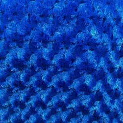 Royal Blue Rich Rose Rosette Floral Minky Fabric | Super Soft Fabric