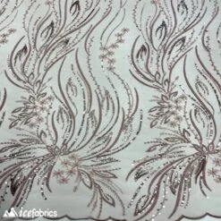 Rose Floral Embroidery Beaded Fabric Mesh Sequin -Luxtex Store rose floral embroidery beaded fabric mesh sequin 149285