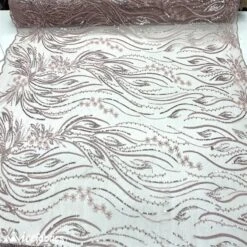Rose Floral Embroidery Beaded Fabric Mesh Sequin -Luxtex Store rose floral embroidery beaded fabric mesh sequin 209288