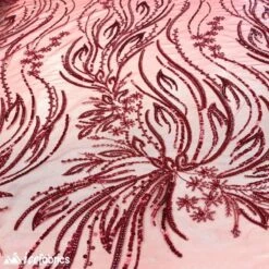 Rose Floral Embroidery Beaded Fabric Mesh Sequin -Luxtex Store rose floral embroidery beaded fabric mesh sequin 644403