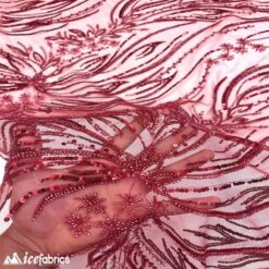 Rose Floral Embroidery Beaded Fabric Mesh Sequin -Luxtex Store rose floral embroidery beaded fabric mesh sequin 672413