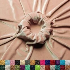 Rose Gold Wholesale Velvet Fabric Stretch | 60" Wide