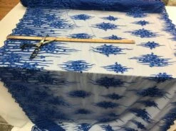 Royal Blue Design Beaded Fabric,Lace Fabric By The Yard-Embroider Beaded For Bridal-Floral Mesh Dress Lace Prom-Nightgown Skirts Runners -Luxtex Store royal blue design beaded fabriclace fabric by the yard embroider beaded for bridal floral mesh dress lace prom nightgown skirts runners 315105