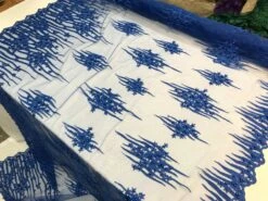 Royal Blue Design Beaded Fabric,Lace Fabric By The Yard-Embroider Beaded For Bridal-Floral Mesh Dress Lace Prom-Nightgown Skirts Runners -Luxtex Store royal blue design beaded fabriclace fabric by the yard embroider beaded for bridal floral mesh dress lace prom nightgown skirts runners 432294