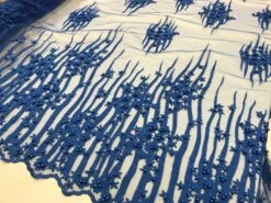 Royal Blue Design Beaded Fabric,Lace Fabric By The Yard-Embroider Beaded For Bridal-Floral Mesh Dress Lace Prom-Nightgown Skirts Runners -Luxtex Store royal blue design beaded fabriclace fabric by the yard embroider beaded for bridal floral mesh dress lace prom nightgown skirts runners 586116