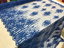 Royal Blue Design Beaded Fabric,Lace Fabric By The Yard-Embroider Beaded For Bridal-Floral Mesh Dress Lace Prom-Nightgown Skirts Runners -Luxtex Store royal blue design beaded fabriclace fabric by the yard embroider beaded for bridal floral mesh dress lace prom nightgown skirts runners 910379