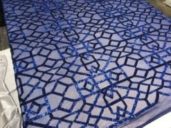 Royal Blue Elegant Design Embroidered 4 Way Stretch Sequin Fabric For Wedding Prom Dresses -Luxtex Store royal blue elegant design embroidered 4 way stretch sequin fabric for wedding prom dresses 431124