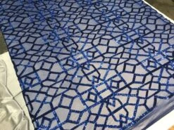 Royal Blue Elegant Design Embroidered 4 Way Stretch Sequin Fabric For Wedding Prom Dresses -Luxtex Store royal blue elegant design embroidered 4 way stretch sequin fabric for wedding prom dresses 874734