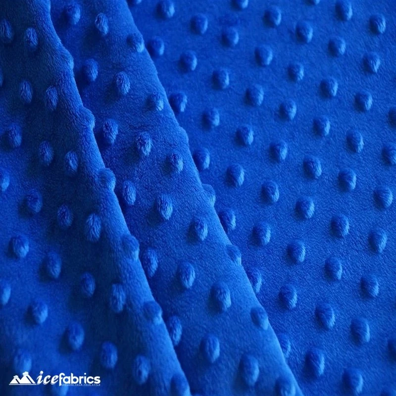 Royal Blue Minky Dot Fabric Blanket Fabric 3 Royal Blue Minky Dot Fabric Blanket Fabric