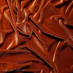 Rust Wholesale Velvet Fabric Stretch | 60" Wide -Luxtex Store rust wholesale velvet fabric stretch 60 wide 806299