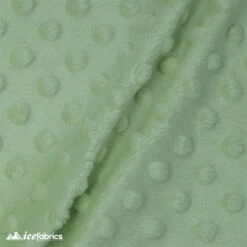 Sage Dot Bubble Minky Fabric By The Yard