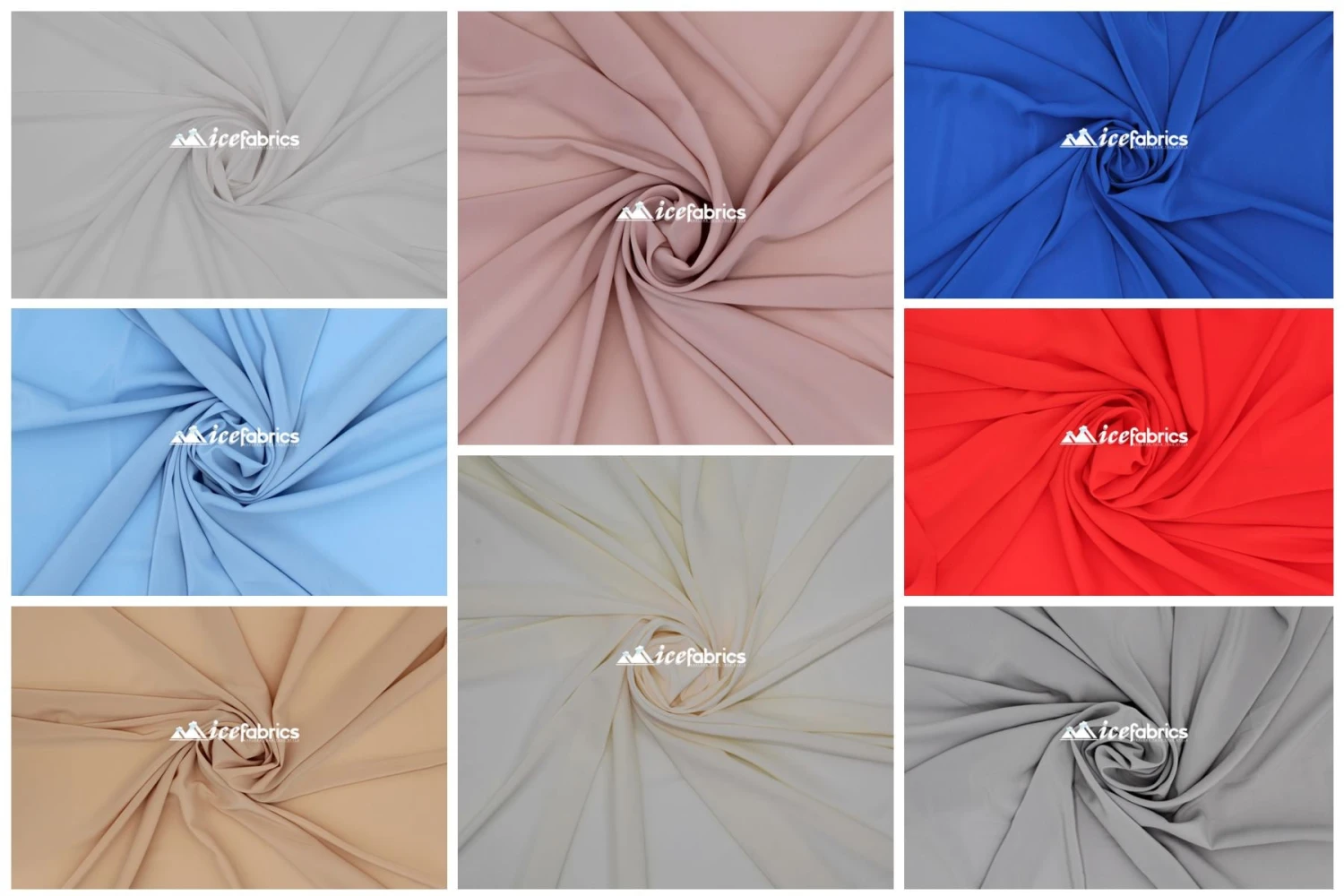 Silky 2 Way Stretch Spandex Chiffon Fabric By The Yard 3 Silky 2 Way Stretch Spandex Chiffon Fabric By The Yard