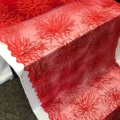 Silver-Bridal Wedding Mesh Lace Women Floral Fashion Fabric By Yard -Luxtex Store silver bridal wedding mesh lace women floral fashion fabric by yard 518246