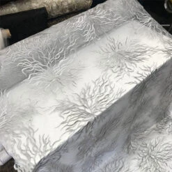 Silver-Bridal Wedding Mesh Lace Women Floral Fashion Fabric By Yard -Luxtex Store silver bridal wedding mesh lace women floral fashion fabric by yard 732413