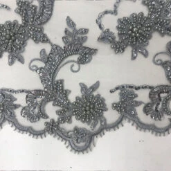 Silver Fine Embroidered Mesh Lace With Beads Bridal Wedding Fabric 16 Silver Fine Embroidered Mesh Lace With Beads Bridal Wedding Fabric -Luxtex Store silver fine embroidered mesh lace with beads bridal wedding fabric 369999