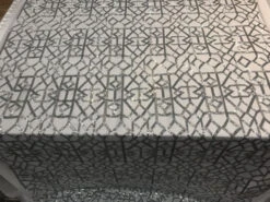 Silver High-Quality Decent Embroidery 4 Way Stretch Sequin Fabric For Tablecloths, Night-Gowns