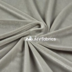 Silver Velvet Fabric By The Yard | 4 Way Stretch