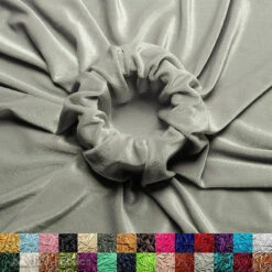 Silver Wholesale Velvet Fabric Stretch | 60" Wide