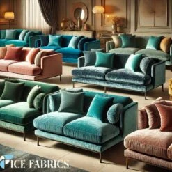 Stretch Crushed Velvet Upholstery Fabric -Luxtex Store sofas 11