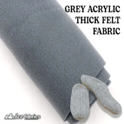 Solid Grey Acrylic Felt Fabric / 1.6mm Thick _ 72” Wide -Luxtex Store solid grey acrylic felt fabric 16mm thick 72 wide 713573