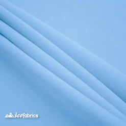 Solid Poly Poplin Fabric/ ‘’60 Inches Width/ Baby Blue