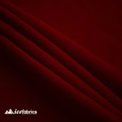 Solid Poly Poplin Fabric/ ‘’60 Inches Width/ Wine Red