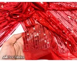 Stretch Beaded Fabric With Embroidery Sequin On Mesh -Luxtex Store stretch beaded fabric with embroidery sequin on mesh 240219