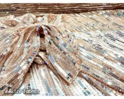 Stretch Beaded Fabric With Embroidery Sequin On Mesh -Luxtex Store stretch beaded fabric with embroidery sequin on mesh 248835