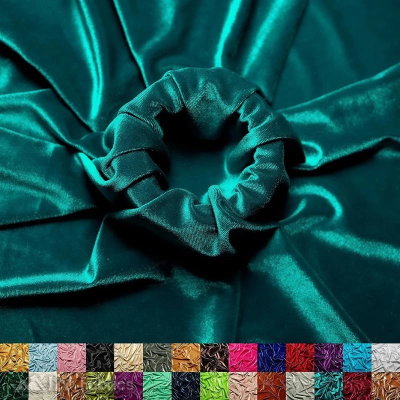 Teal Wholesale Velvet Fabric Stretch | 60" Wide 3 Teal Wholesale Velvet Fabric Stretch | 60" Wide