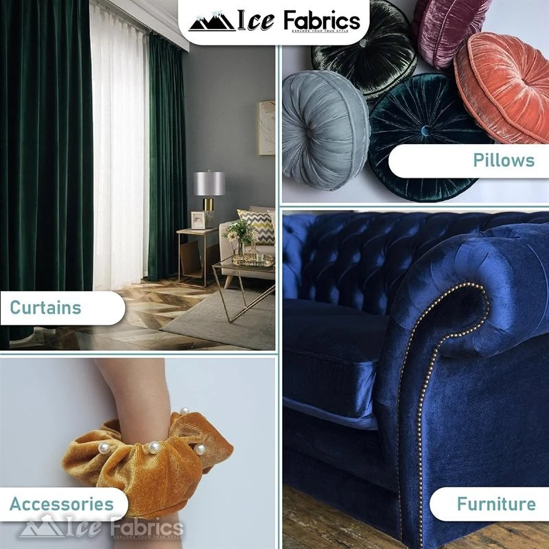 Teal Wholesale Velvet Fabric Stretch | 60" Wide 8 Teal Wholesale Velvet Fabric Stretch | 60" Wide - Image 6