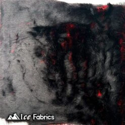 Thick Red Black Two Tone Faux Fur Fabric -Luxtex Store thick red black two tone faux fur fabric 914448