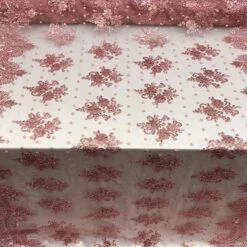 Transparent Fabric Mesh Lace Embroidered Wedding Prom Dress