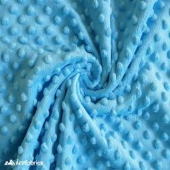 Turquoise Dot Bubble Minky Fabric By The Yard -Luxtex Store turquoise dot bubble minky fabric by the yard 3