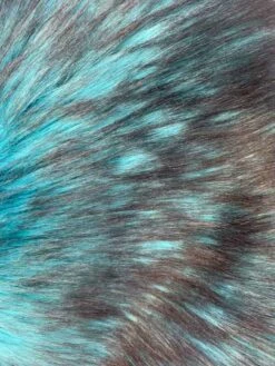 Turquoise Husky Faux Fur Fabric - Shaggy Fur Luxury Fabric