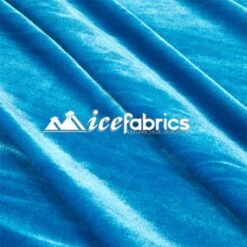 Turquoise Luxury Stretch Velvet Fabric _ Spandex Fabric