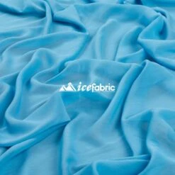 Turquoise Mia Chiffon Fabric / 60’’ Wide Soft Chiffon Sheer Fabric