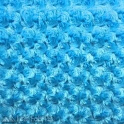 Turquoise Minky Rose Rosebud Fabric Blanket Fabric