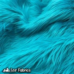 Luxtex Store 15 Turquoise Mohair Faux Fur Fabric Wholesale (20 Yards Bolt)