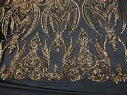 Unique Design Arabic Gold Embroidered 4 Way Stretch Sequin Fabric Sold By The Yard -Luxtex Store unique design arabic gold embroidered 4 way stretch sequin fabric sold by the yard 178208