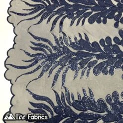 Vegas Peacock Sequin Lace Fabric On Mesh Fashion Fabric -Luxtex Store vegas peacock sequin lace fabric on mesh fashion fabric 274934