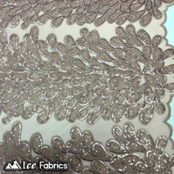 Vegas Peacock Sequin Lace Fabric On Mesh Fashion Fabric -Luxtex Store vegas peacock sequin lace fabric on mesh fashion fabric 846906