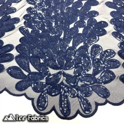 Vegas Peacock Sequin Lace Fabric On Mesh Fashion Fabric -Luxtex Store vegas peacock sequin lace fabric on mesh fashion fabric 849150