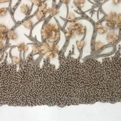 Wedding / Bridal Designed Beaded Mesh Lace Fabric -Luxtex Store wedding bridal designed beaded mesh lace fabric 127437