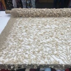 Wedding / Bridal Designed Beaded Mesh Lace Fabric -Luxtex Store wedding bridal designed beaded mesh lace fabric 288582