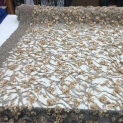 Wedding / Bridal Designed Beaded Mesh Lace Fabric -Luxtex Store wedding bridal designed beaded mesh lace fabric 794704