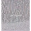 White, Blue Geometric Sequin Fabric _ Embroidered 4 Way Stretch Mesh -Luxtex Store white blue geometric sequin fabric embroidered 4 way stretch mesh 128519