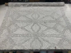 White Lace By The Yard Embroidered Lace With Beads And Sequins French Bridal Veil Wedding Decoration Home Women Fashion Prom Dresses