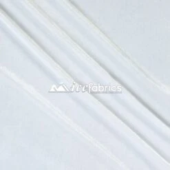 White Luxury Stretch Velvet Fabric _ Spandex Fabric