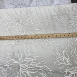 White Metallic Floral Embroidery Bridal Wedding Mesh Lace Fabric By The Yard -Luxtex Store white metallic floral embroidery bridal wedding mesh lace fabric by the yard 250267